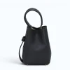Flow Navy Blue Leather Handbag closed