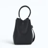 Flow Navy Blue Leather Handbag closed back