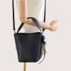 Flow Navy Blue Leather Handbag crossbody hand