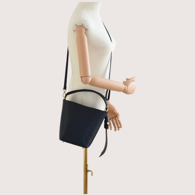 Flow Navy Blue Leather Handbag crossbody