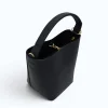 Flow Navy Blue Leather Handbag interior