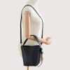 Flow Navy Blue Leather Handbag shoulder strap