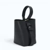 Flow Navy Blue Leather Handbag style2 side