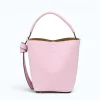 Flow pink leather handbag