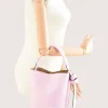 Flow pink leather handbag hand