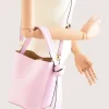 Flow pink leather handbag hand crossbody
