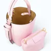 Flow pink leather handbag interior