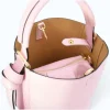 Flow pink leather handbag interior bag