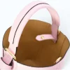 Flow pink leather handbag interior detail