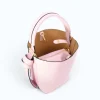 Flow pink leather handbag interior bag