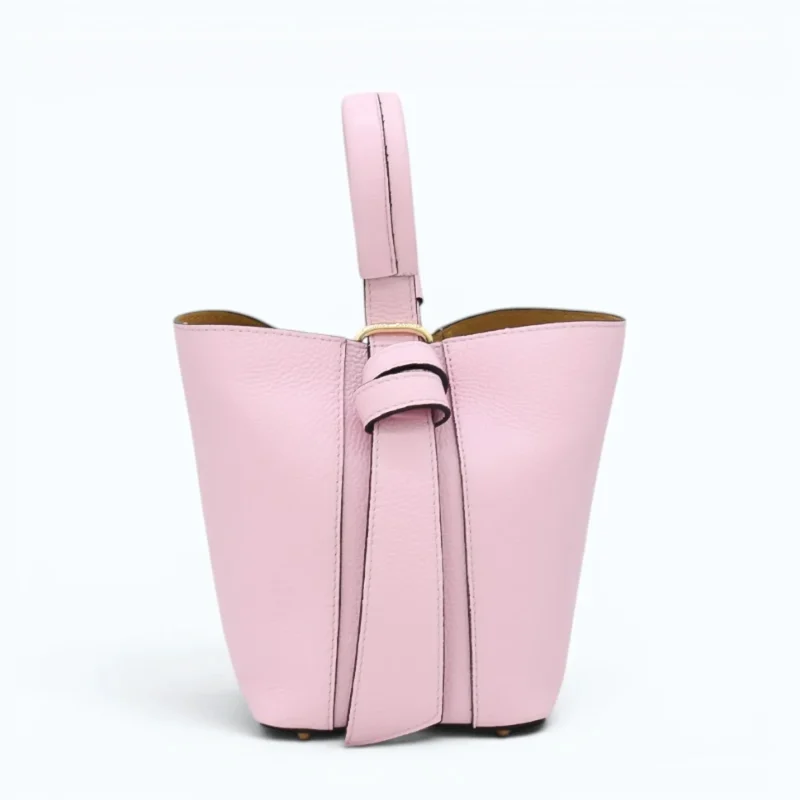 Flow pink leather handbag style2