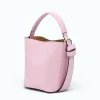 Flow pink leather handbag side
