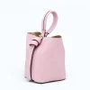 Flow pink leather handbag side2