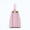Flow pink leather handbag sided