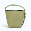 Flow Pistachio Green Leather Handbag back