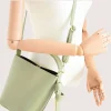 Flow Pistachio Green Leather Handbag crossbody strap2