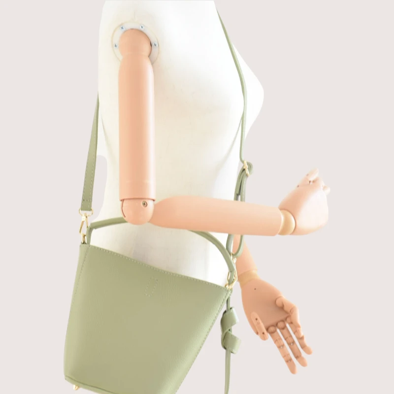 Flow Pistachio Green Leather Handbag crossbody