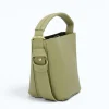 Flow Pistachio Green Leather Handbag side
