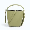 Flow Pistachio Green Leather Handbag strap