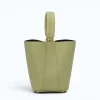 Flow Pistachio Green Leather Handbag style2 back