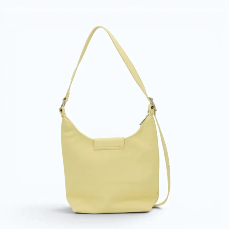 Love Butter Yellow Tote Leather Bag back
