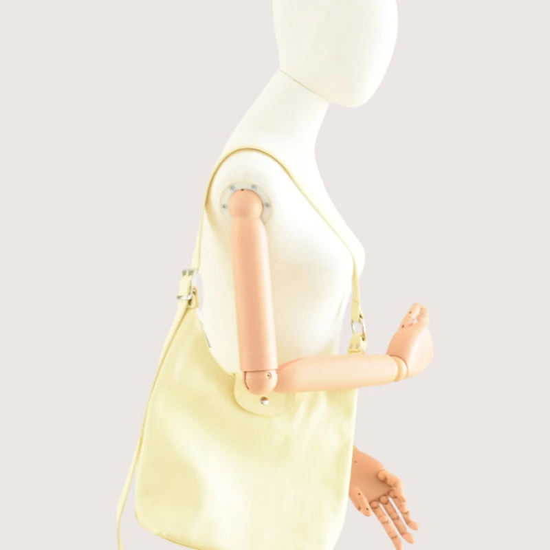 Love Butter Yellow Tote Leather Bag on model