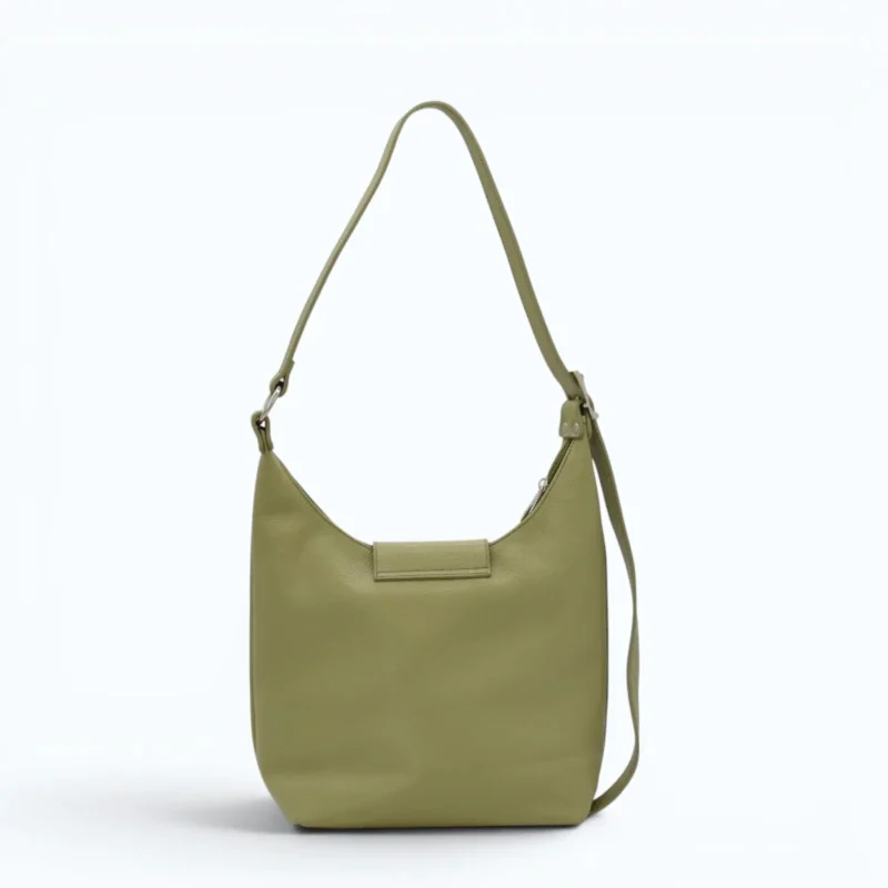 Love pistachio green Tote Leather Bag back