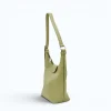 Love pistachio green Tote Leather Bag left side