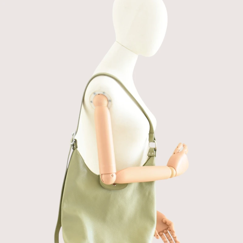 Love pistachio green Tote Leather Bag shoulder