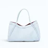Marge Baby Blue Leather Handbag back