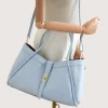 Marge Baby Blue Leather Handbag crossbody detail