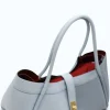 Marge Baby Blue Leather Handbag interior