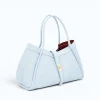 Marge Baby Blue Leather Handbag right side