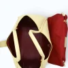 Marge butter yellow Leather handbag interior detail