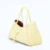 Marge butter yellow Leather Handbag side