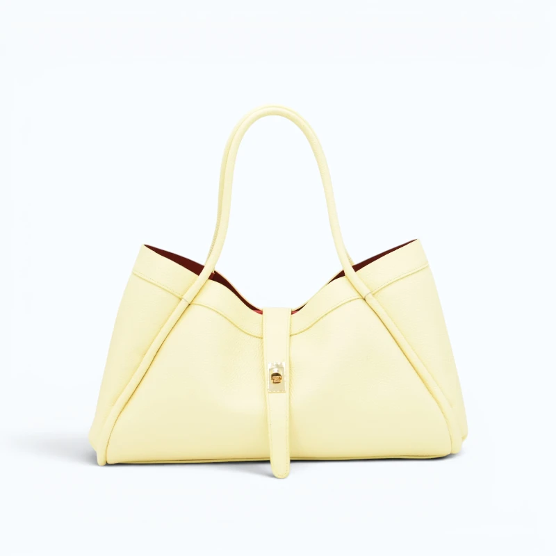Marge butter yellow Leather handbag