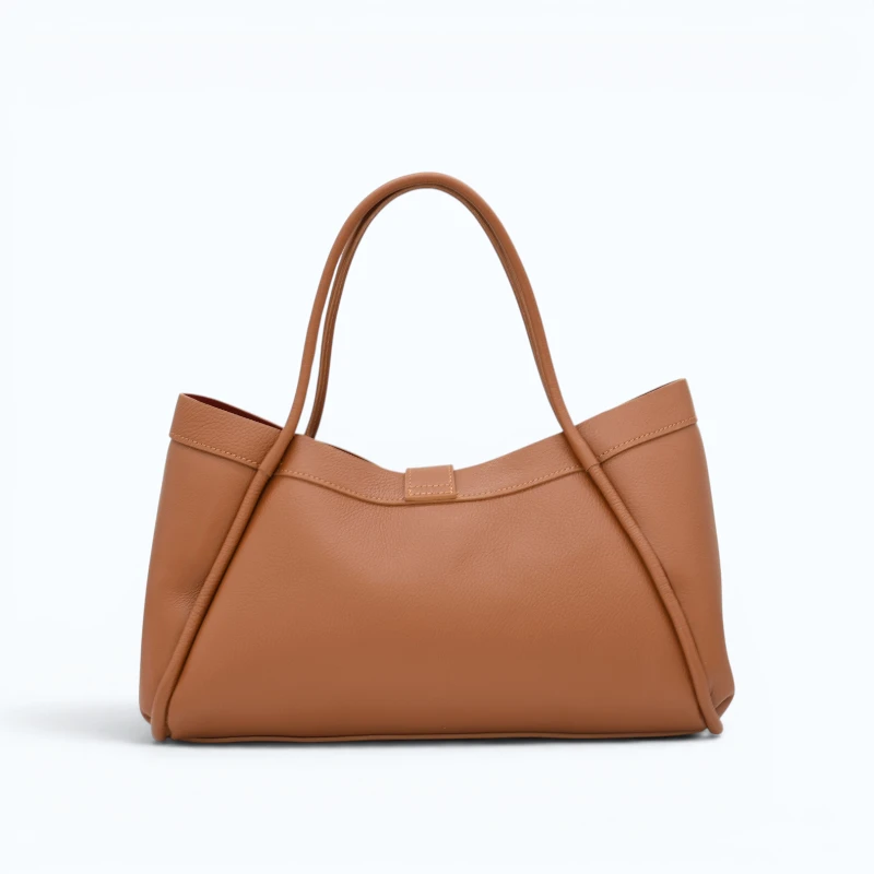 Marge camel Leather Handbag back