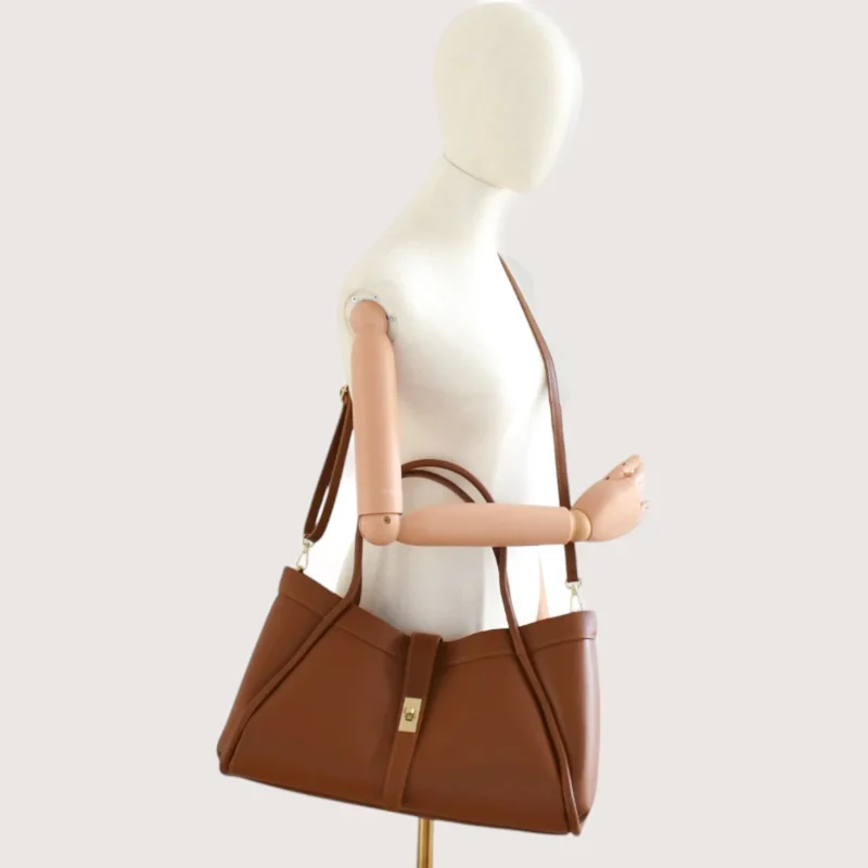 Marge camel Leather Handbag crossbody