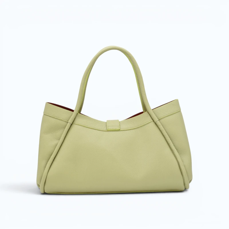 Marge Pistachio Green Leather Handbag back