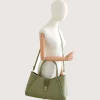 Marge Pistachio Green Leather Handbag crossbody