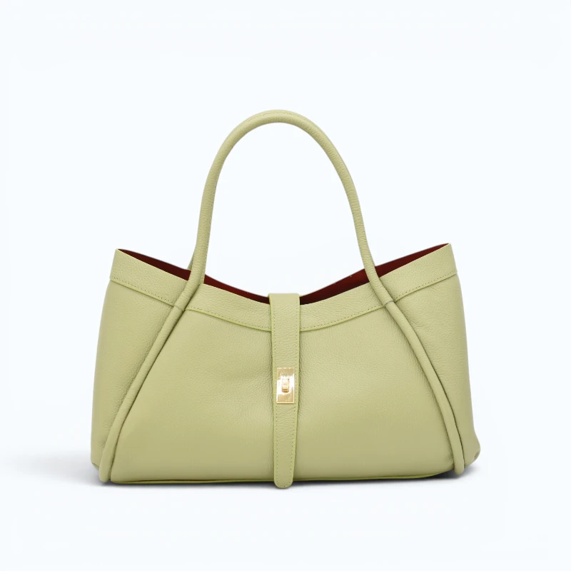 Marge Pistachio Green Leather Handbag