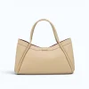 Marge Taupe Leather Handbag back