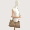 Marge Taupe Leather Handbag crossbody model