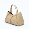 Marge Taupe Leather Handbag side