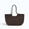 Summer Brown Leather Tote Bag