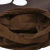 Summer Brown Leather Tote Bag interior bag detail
