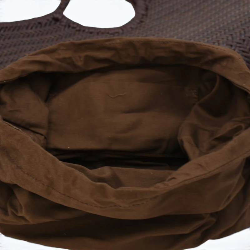 Summer Brown Leather Tote Bag interior bag detail