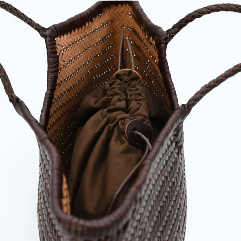 Summer Brown Leather Tote Bag interior bag