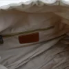 summer camel leather tote bag interior zip