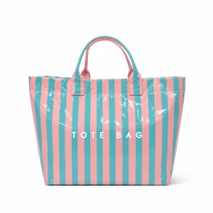 blue-pink-striped-waterproof-tote-bag